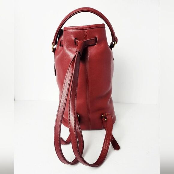Coach Vintage 9992 Handle Backpack Red glove Tanned Leather - Picture 2 of 16